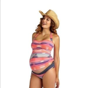 Pez‎ D’or Maternity Palm Springs Navajo Jacquard Tankini top NWOT